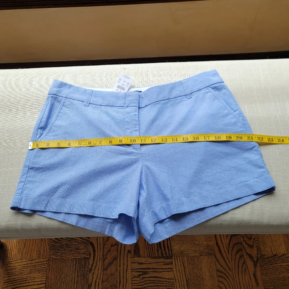 New! J.Crew size 12 Womens Light Blue Classic Oxford Shorts NWT
